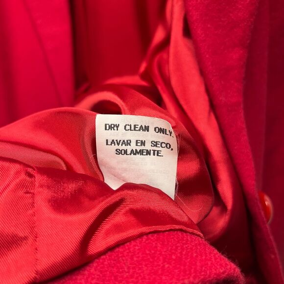 Sag Harbor Wool Blazer Bright Red Womens 12 Single Button Holidays Career Jacket - Picture 8 of 11